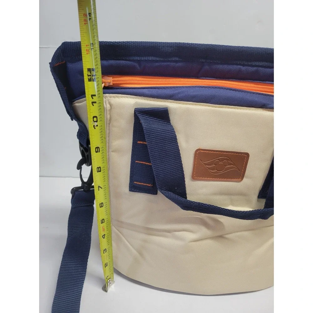 Disney Cruise Line Navy Cream Insulated Soft Cooler‎ Bag Adjustable Strap NWOT